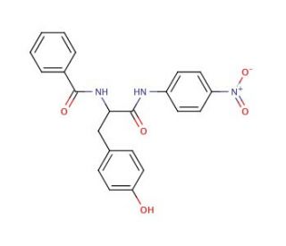 N-Benzoyl-L-tyrosine p-nitroanilide (CAS 6154-45-6) - chemical structure image