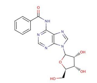 N-Benzoyladenosine (CAS 4546-55-8) - chemical structure image