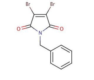 N-Benzyl-2,3-dibromomaleimide (CAS 91026-00-5) - chemical structure image