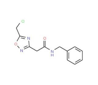 N-benzyl-2-[5-(chloromethyl)-1,2,4-oxadiazol-3-yl]acetamide - chemical structure image