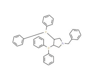 (&plus;)-N-Benzyl-(3R,4R)-bis(diphenylphosphino)pyrrolidine (CAS 99135-95-2) - chemical structure image