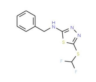 N-benzyl-5-[(difluoromethyl)thio]-1,3,4-thiadiazol-2-amine - chemical structure image