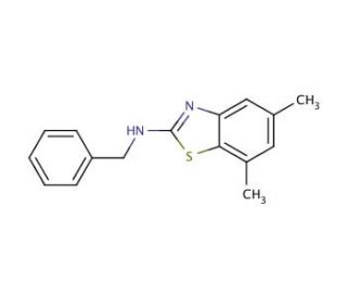N-benzyl-5,7-dimethyl-1,3-benzothiazol-2-amine - chemical structure image