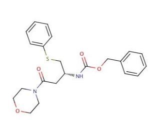 N-Benzyloxycarbonyl-4-[(3R)-3-amino-1-oxo-4-(phenylthio)butyl]morpholine - chemical structure image