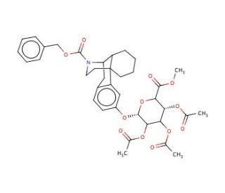 N-Benzyloxycarbonyl N-Desmethyl Dextrorphan 2,3,4-Tri-O-acetyl-&beta;-D-O-glucuronic Acid Methyl Ester - chemical structure image