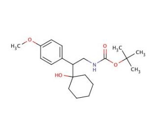 N-Boc-1-[2-amino-1-(4-methoxyphenyl)ethyl]cyclohexanol (CAS 1076199-18-2) - chemical structure image