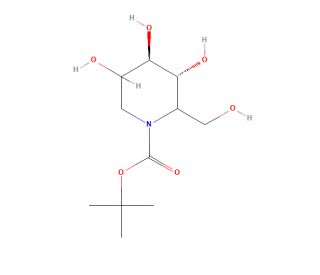 N-Boc-1,5-imino-D-glucitol (CAS 122371-65-7) - chemical structure image