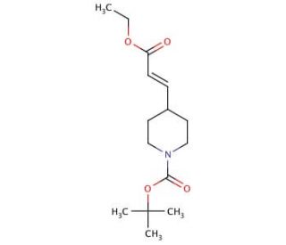 N-Boc-(2-Ethoxycarbonyl-vinyl)-piperidine) (CAS 198895-61-3) - chemical structure image