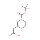 N-Boc-3-carboxymethylpiperazine (CAS 183591-72-2) - chemical structure image