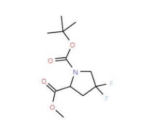 N-Boc-4,4-Difluoro-L-proline methyl ester (CAS 203866-17-5) - chemical structure image