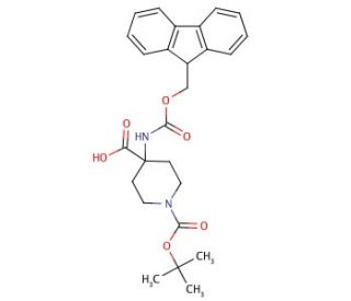 N-Boc-amino-(4-N-Fmoc-piperidinyl)carboxylic Acid (CAS 183673-66-7) - chemical structure image