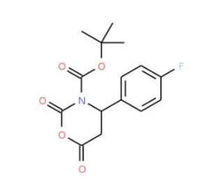 N-Boc-beta-alanine-beta-4&prime;-fluorophenyl-N-carboxyanhydride (CAS 886362-60-3) - chemical structure image