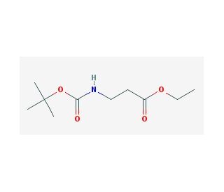 N-Boc-beta-alanine ethyl ester (CAS 88574-53-2) - chemical structure image
