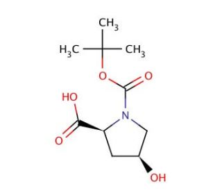 N-Boc-cis-4-Hydroxy-L-proline (CAS 87691-27-8) - chemical structure image
