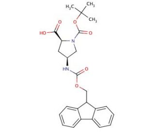 N-Boc-cis-4-N-Fmoc-amino-L-proline (CAS 174148-03-9) - chemical structure image