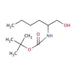N-Boc-DL-2-amino-1-hexanol (CAS 137258-12-9) - chemical structure image