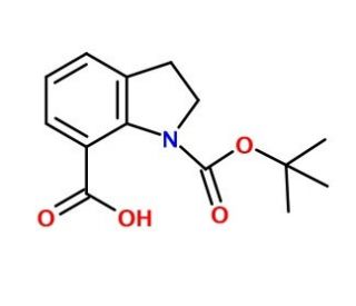 N-Boc-indoline-7-carboxylic acid (CAS 143262-20-8) - chemical structure image