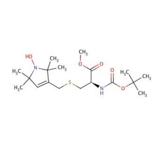 N-Boc-L-2-amino-3-[thiomethyl-1-(1-oxyl-2,2,5,5-tetramethyl-3 -pyrrolin-3-yl)]propanoic Acid Methyl Ester - chemical structur