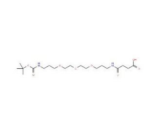 N-Boc-N&prime;-succinyl-4,7,10-trioxa-1,13-tridecanediamine (CAS 250612-31-8) - chemical structure image