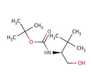 N-Boc-(S)-(&plus;)-tert-leucinol (CAS 153645-26-2) - chemical structure image