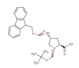 N-Boc-trans-4-N-Fmoc-amino-L-proline (CAS 176486-63-8) - chemical structure image