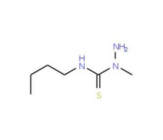 N-butyl-1-methylhydrazinecarbothioamide (CAS 21198-52-7) - chemical structure image
