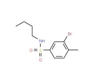 N-Butyl 3-bromo-4-methylbenzenesulfonamide (CAS 850429-68-4) - chemical structure image