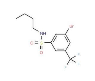 N-Butyl 3-bromo-5-(trifluoromethyl)benzenesulfonamide (CAS 1020252-83-8) - chemical structure image