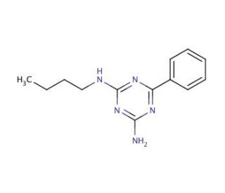 N-Butyl-6-phenyl-1,3,5-triazine-2,4-diamine - chemical structure image
