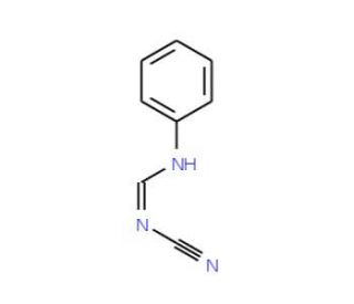 N-Cyano-N&prime;-phenylformamidine (CAS 59425-37-5) - chemical structure image