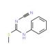 N-Cyano-S-methyl-N′phenylisothiourea (CAS 21504-96-1) - chemical structure image