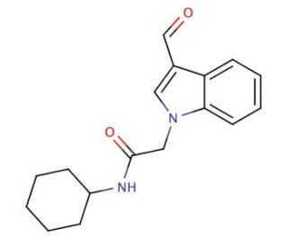 N-Cyclohexyl-2-(3-formyl-indol-1-yl)-acetamide (CAS 592546-44-6) - chemical structure image