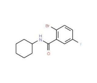 N-Cyclohexyl 2-bromo-5-fluorobenzamide (CAS 951884-99-4) - chemical structure image