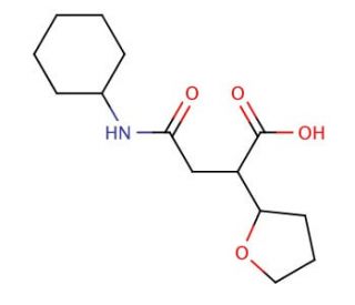 N-Cyclohexyl-2-(tetrahydro-furan-2-yl)-succinamic acid - chemical structure image