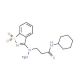 N-cyclohexyl-3-[1-(1,1-dioxido-1,2-benzisothiazol-3-yl)hydrazino]propanamide - chemical structure image
