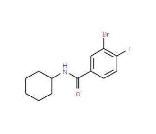 N-Cyclohexyl 3-bromo-4-fluorobenzamide (CAS 1065074-00-1) - chemical structure image
