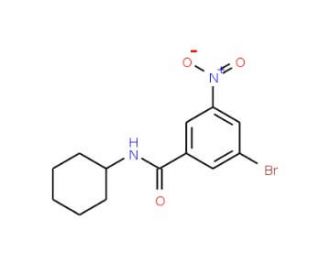 N-Cyclohexyl 3-bromo-5-nitrobenzamide (CAS 941294-22-0) - chemical structure image