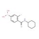 N-Cyclohexyl 4-borono-2-fluorobenzamide (CAS 874289-11-9) - chemical structure image