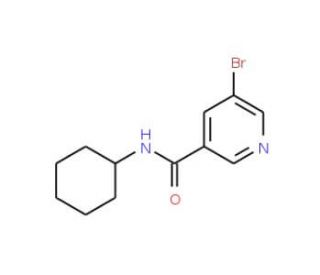 N-Cyclohexyl 5-bromonicotinamide (CAS 342013-85-8) - chemical structure image