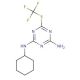 N-Cyclohexyl-6-[(trifluoromethyl)thio]-1,3,5-triazine-2,4-diamine - chemical structure image