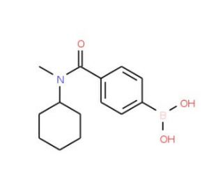 N-Cyclohexyl-N-methyl 4-boronobenzamide (CAS 913835-84-4) - chemical structure image