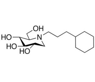 N-Cyclohexylpropyl Deoxynojirimycin (CAS 133342-48-0) - chemical structure image