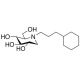 N-Cyclohexylpropyl Deoxynojirimycin (CAS 133342-48-0) - chemical structure image