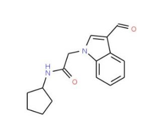 N-Cyclopentyl-2-(3-formyl-indol-1-yl)-acetamide (CAS 431981-28-1) - chemical structure image