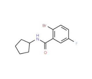 N-Cyclopentyl 2-bromo-5-fluorobenzamide (CAS 951884-13-2) - chemical structure image
