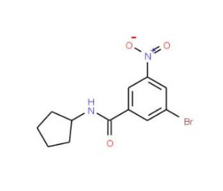 N-Cyclopentyl 3-bromo-5-nitrobenzamide (CAS 941294-18-4) - chemical structure image