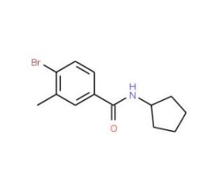N-Cyclopentyl 4-bromo-3-methylbenzamide (CAS 1020252-78-1) - chemical structure image