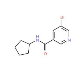 N-Cyclopentyl 5-bromonicotinamide (CAS 302953-16-8) - chemical structure image