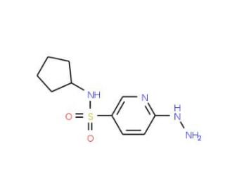 N-cyclopentyl-6-hydrazinopyridine-3-sulfonamide - chemical structure image