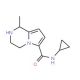 N-cyclopropyl-1-methyl-1,2,3,4-tetrahydropyrrolo[1,2-a]pyrazine-6-carboxamide - chemical structure image